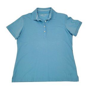 Lady Hagen Women Hydro Dri  Short Sleeve Golf Polo Shirt Blue Medium Quick Dry